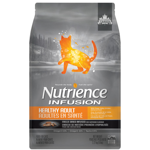 NUTRIENCE Infusion 5LB Healthy Adult 凍乾外層 成貓配方 鮮雞肉 (C2507) (EXP: 12月/2027)
